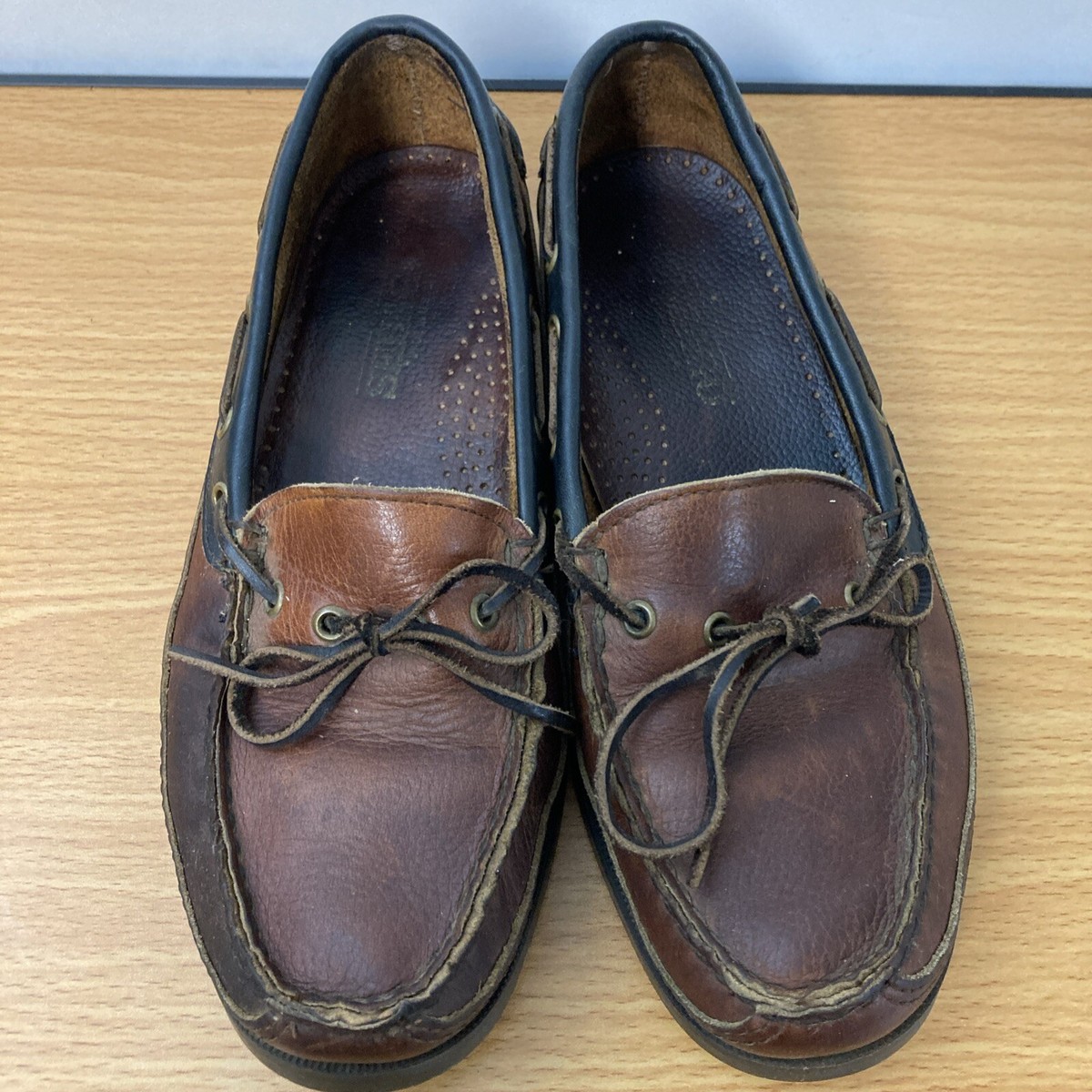 Vintage Sebago Campsides Two Tone Leather Moccasins Boat