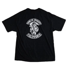 Sons of Anarchy (Mens XL) MC Redwood Original California T-Shirt Black Tee