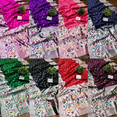 Paithani slik Saree With Ethnic Blouse Pice