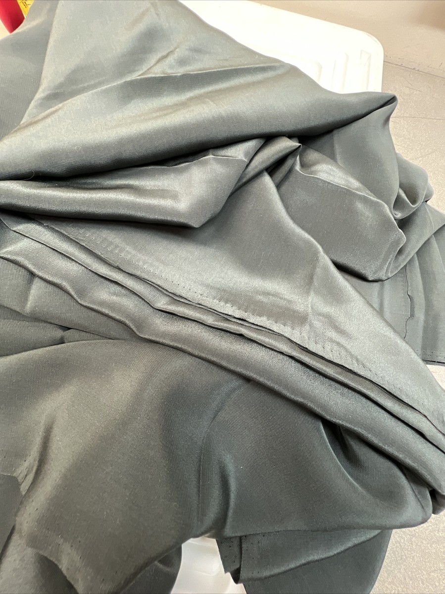 100% Silk Crepe de Chine Fabric, Gray Color, 44”wide, BTY | eBay