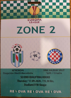 Republic of North Macedonia/Football tickets/2020 Renova-Hajduk Split Zone 2