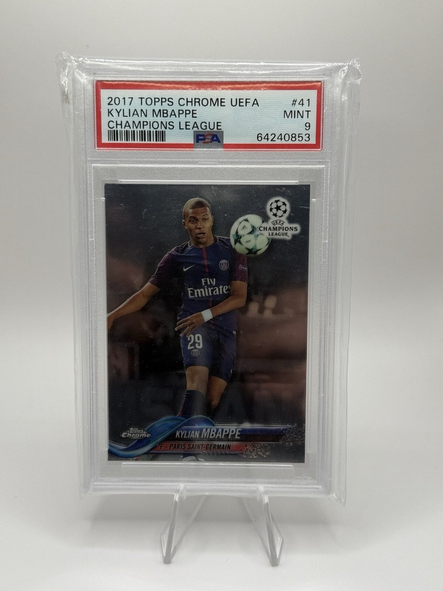 Kylian Mbappe 2017 Topps Chrome UEFA Champions League RC