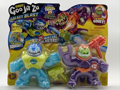 NEW Heroes of Goo Jit Zu Galaxy Blast Astroblast Thrash Vs Quickdraw Rockjaw