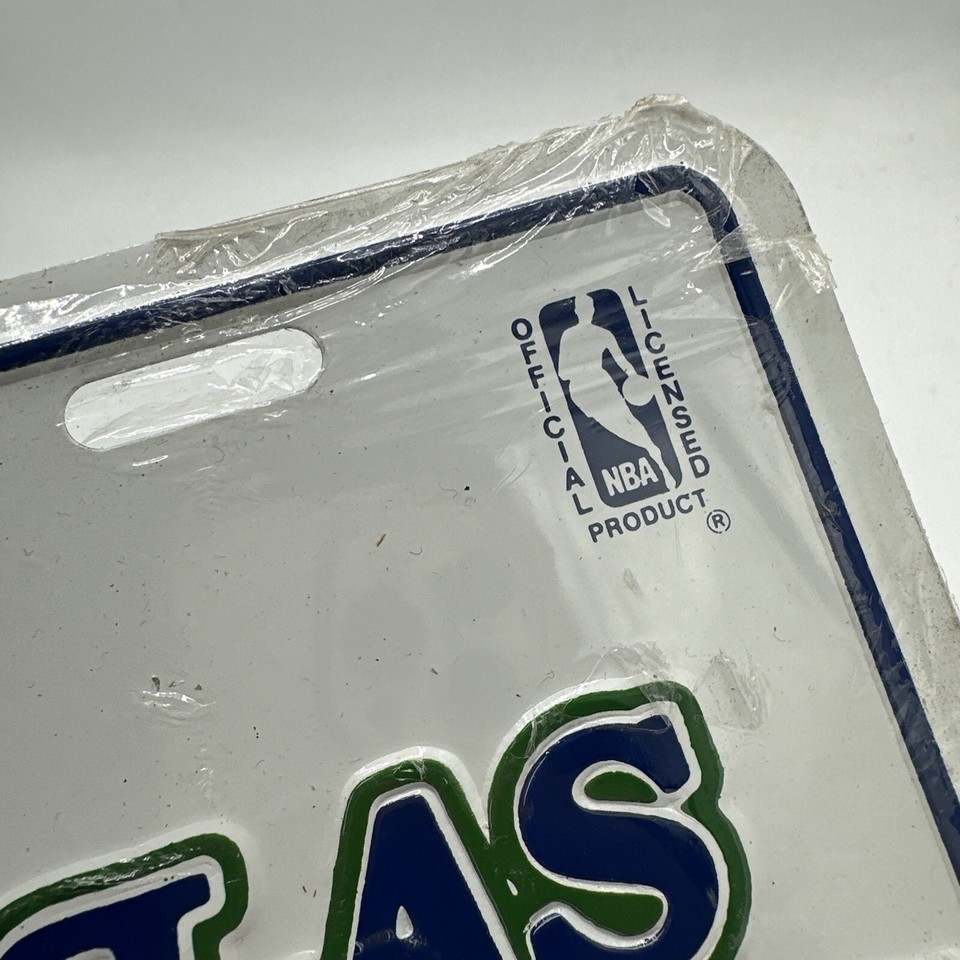 Vintage Dallas Mavericks License Plate Embossed Metal Car Tag NBA 90s