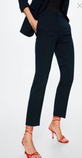 Mango MNG Suit Women’s Black Trousers Size 8 Pleated Dress Pants
