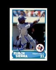 Ruben Sierra Hand Signed 1988 Score Young Superstars Texas Rangers Autograph