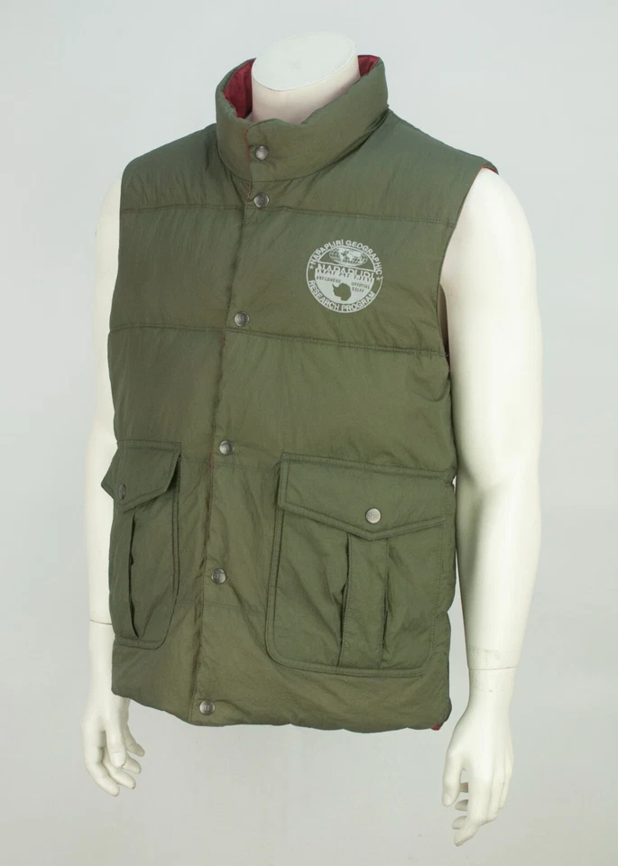 Napapijri Plumón Acolchado Reversible Chaleco Chaleco Chaqueta Talla XL Foto 3 de 4