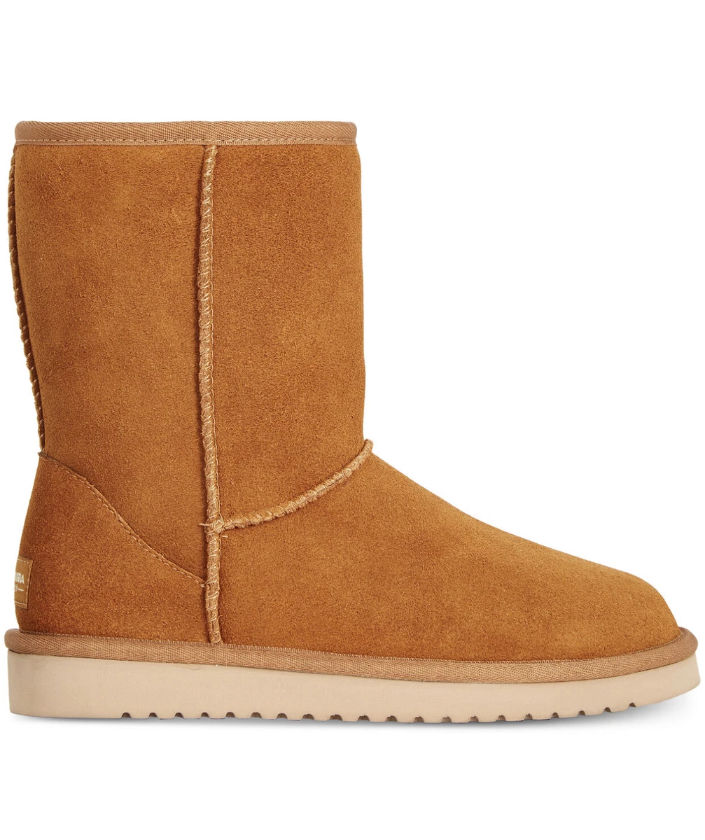 Koolaburra by UGG Women s Koola Suede Faux Fur Short Boots Chestnut