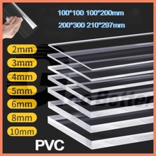 Transparent Clear PVC Plastic Sheet Panel Thick 0.3-2mm Model Making Arts Crafts
