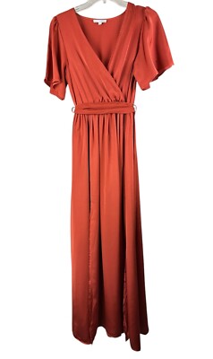 rust colored flowy dress HAPPY CLOTHING STRAPLESS LIGHT PINK MAXI DRESS main image 1