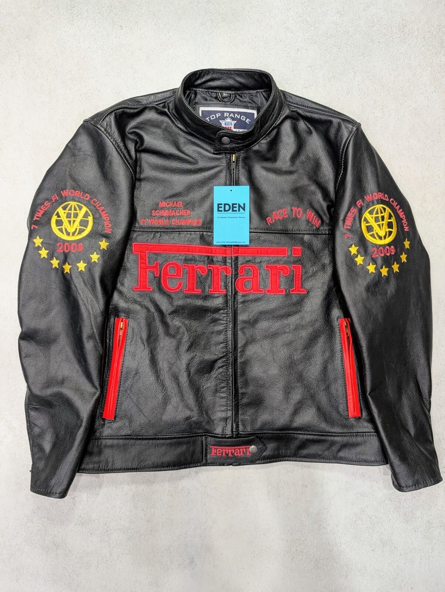 ジャケット・アウター 00s ferrari leather racing jacket XL Ferrari Leather Racing Jacket – RARE Michael Schumacher