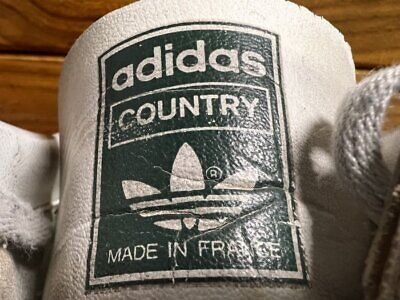 Vintage 70's adidas Country White Green Made in France without box