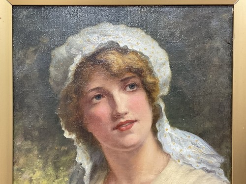Antique Oil On Canvas Painting Of A Lady By Frederick James Knowles 1874-1931 - Picture 2 of 9