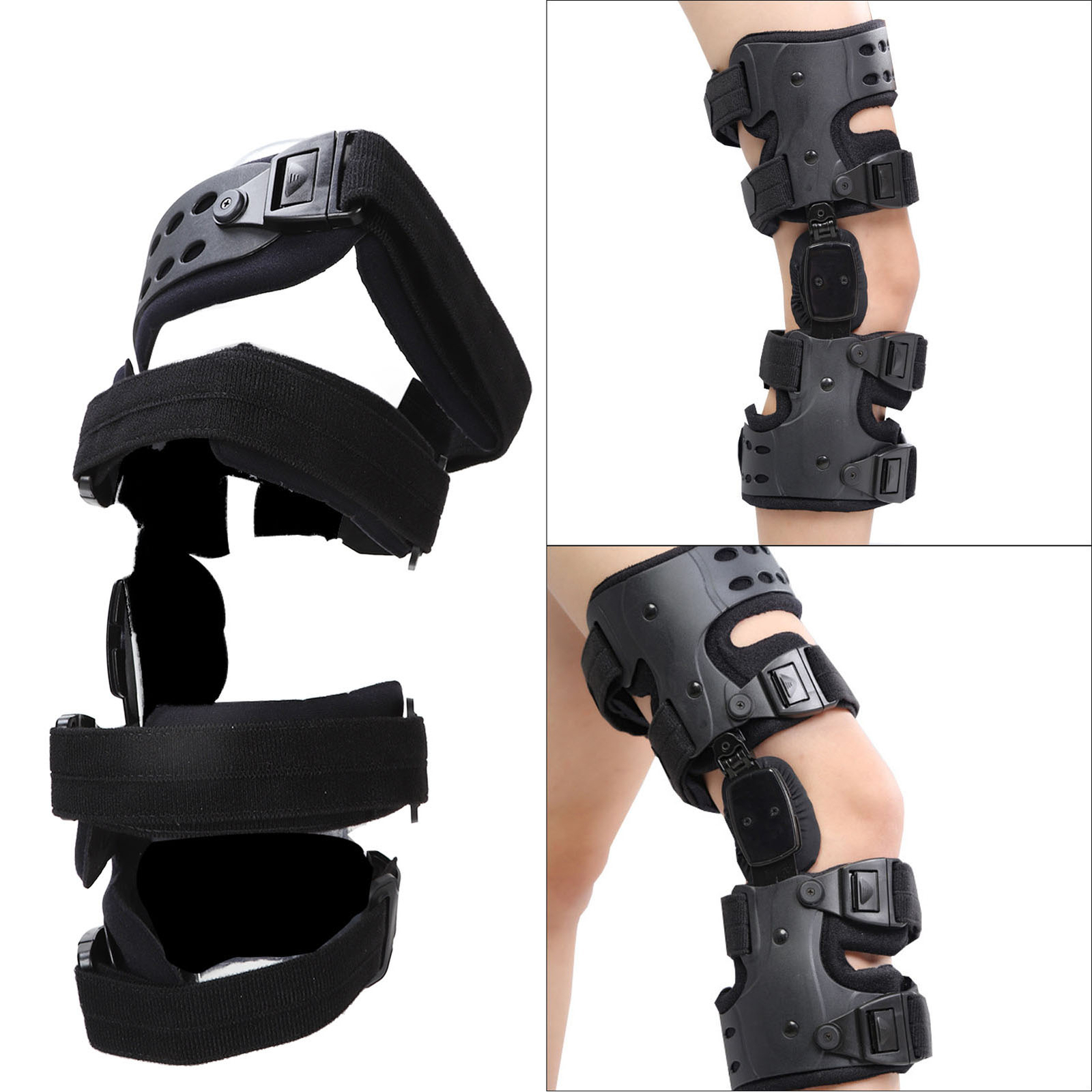(Right Leg)Knee Brace Adjustable Ergonomic Knee Support Orthosis