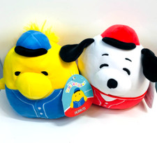 Squishmallows PEANUTS SNOOPY WOODSTOCK IN BASEBALL UNIFORMS" You Choose NWT
