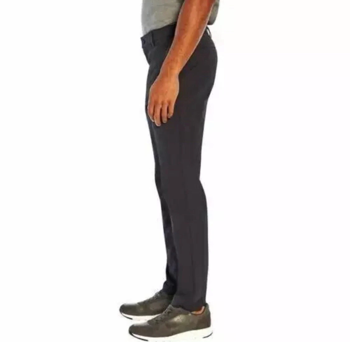BANANA REPUBLIC MEN'S LIGHTWEIGHT FLAT FRONT PANTS CAVIAR BLACK 40W X 34L NWT