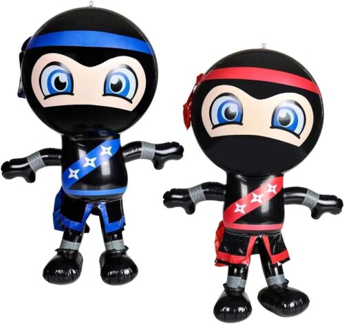 Inflatable NINJAS (22 Inch) Red and Blue Inflate Balloons for Birthday Martial A - 第 1/6 張圖片