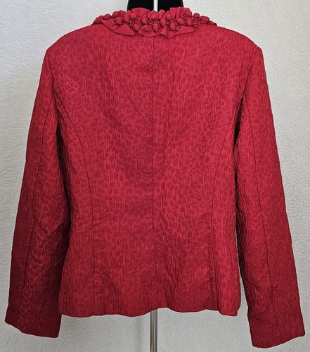Chico's Womens Blazer Jacket Coat Size 1 M 8 Red - Picture 21 of 24