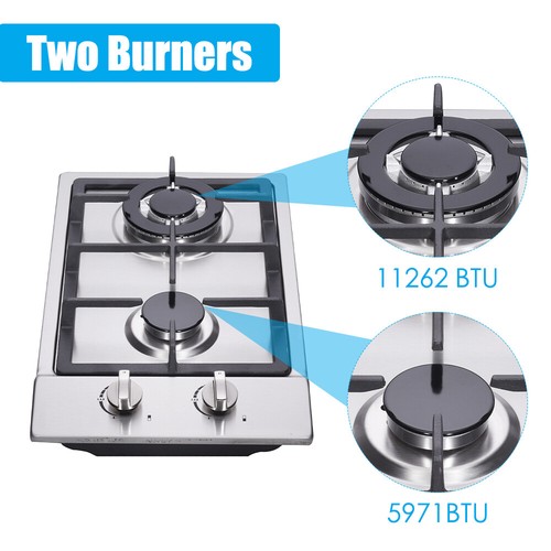 2 burner lpg gas cooktop