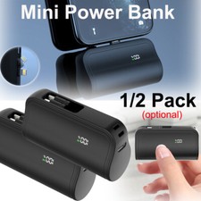 Portable Mini Power Bank Charger for IPhone or Type C Phones Instant Charging US