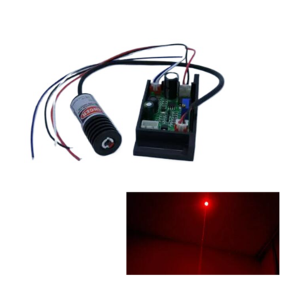 Module Laser Rouge 650nm 100-150mW Point Fixe - Alimentation 5V TTL, Dimensions 18x45mm - Pour Projets DIY