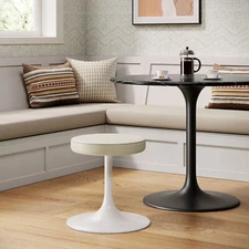 Lippa Round Stool in Stone