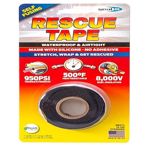 Rescue Tape Black 1 in. W X 12 ft. L Silicone Tape - Afbeelding 1 van 2