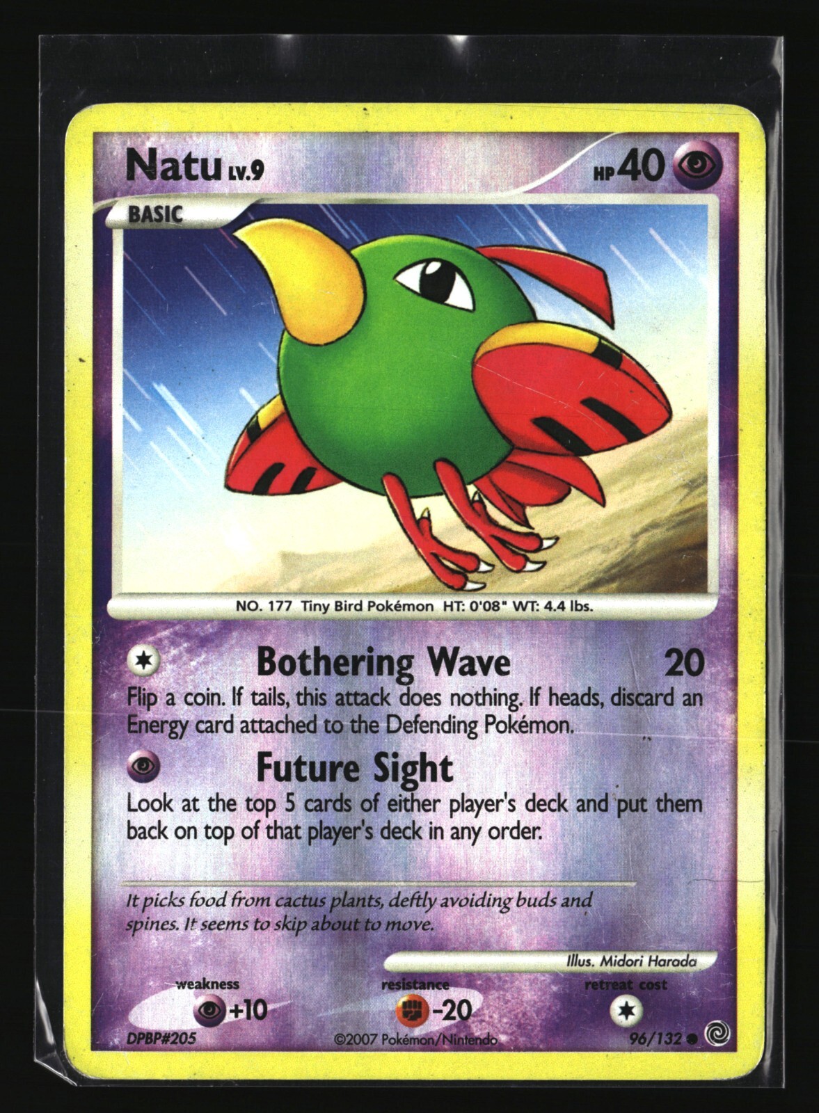 Pokemon NATU 96/132 Reverse Holo (2007 Secret Wonders) LP/Light Play