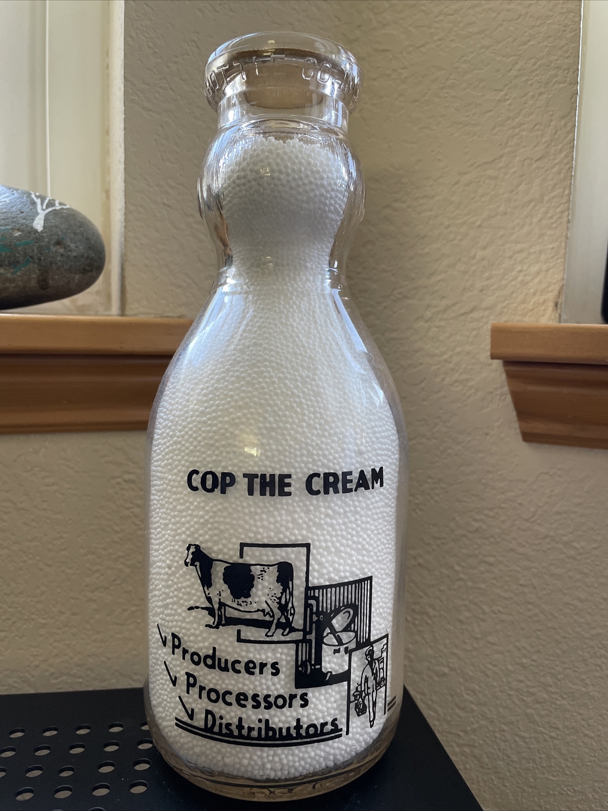 TRPQ COP THE CREAM TOP MILK BOTTLE HILLSIDE DAIRY WHATELY MASSACHUSETTS W/cap eBay