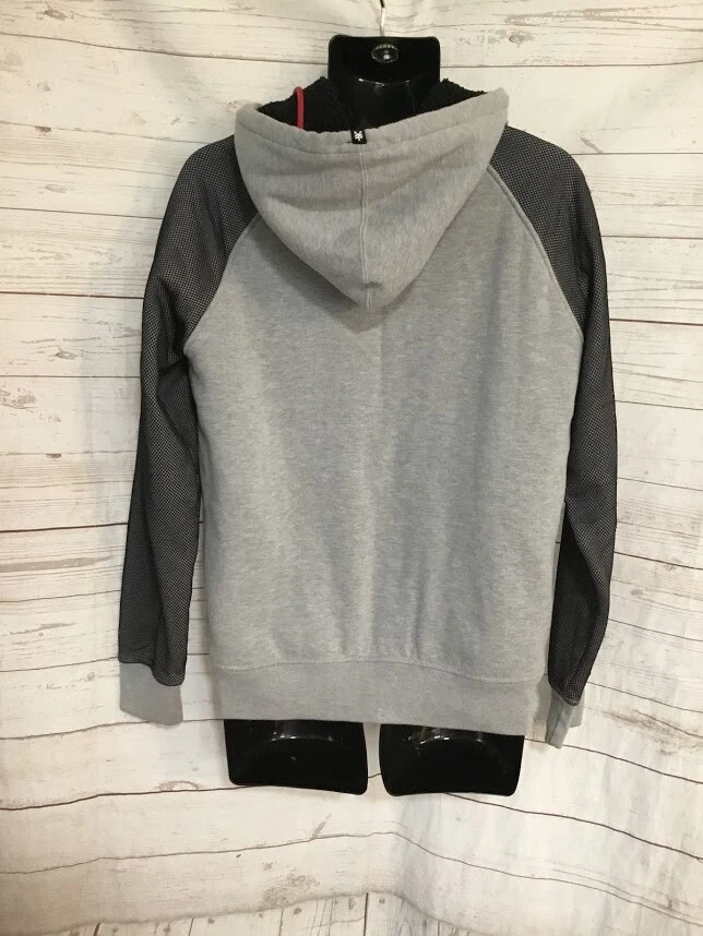 Sudadera con capucha Zoo York para hombre cremallera completa gris/gris oscuro mezcla de algodón talla M mediana Foto 3 de 4