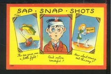 Postcard - Comic - unused - Sap Snap Shots
