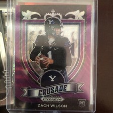 2021 panini nfl Prizm draft picks ZACH WILSON NY Jets purple wave Rc #186