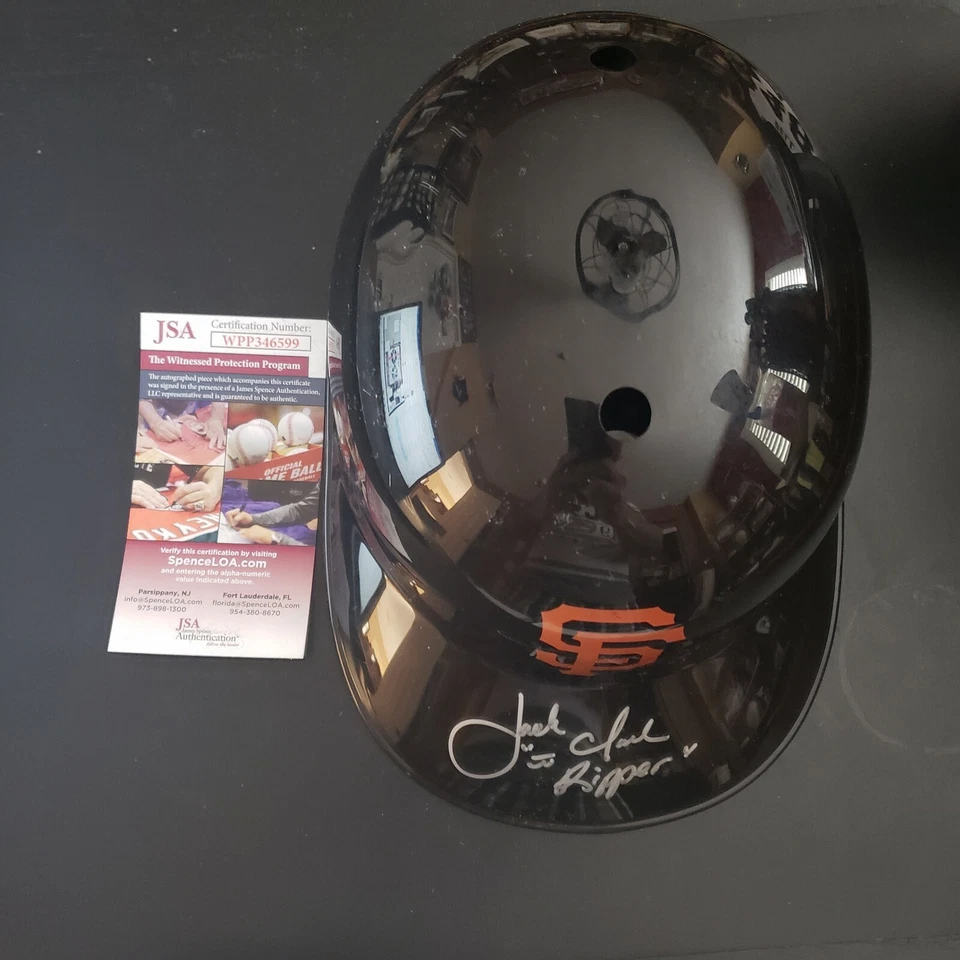 San Francisco Giants Jack Clark Autographed Helmet. Inscription "Ripper" - Image 2 of 4