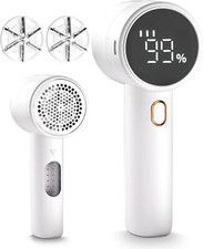 Fabric Shaver Lint Remover, Rechargeable 3-Speed with 6 Blades & LED Display