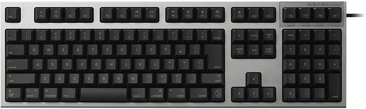 Topre R2-JPVM-BK REALFORCE R2 for MAC Japanese Full Keyboard (114 Array Standard