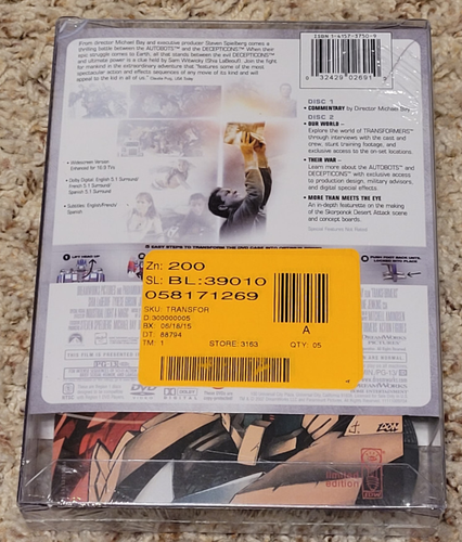 TRANSFORMERS (DVD, SPECIAL EDITION) OPTIMUS PRIME COLLECTOR'S EDITION READ DESCR - Picture 2 of 2