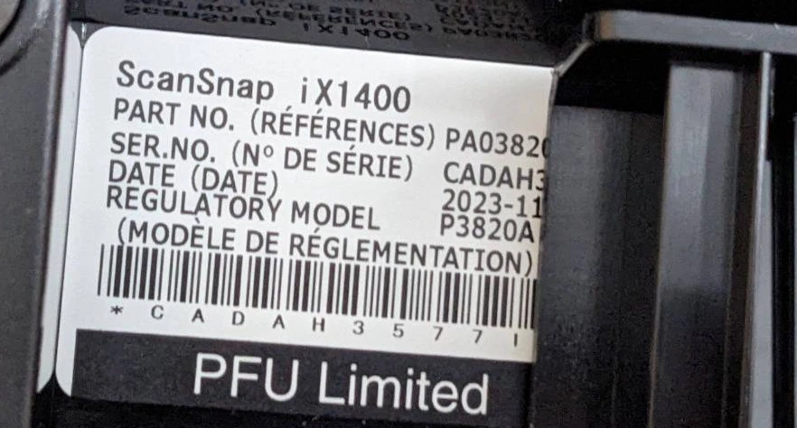 Ricoh/Fujitsu ScanSnap iX1400 One-Touch 600dpi 40ppm/80ipm Auto Duplex Scanner - Image 4 of 4