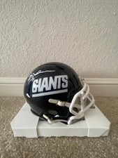 Signed New York Giants Ottis Anderson Throwback Mini Helmet w/Beckett Witness