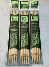 3 Packs of 5 Clover Takumi Bamboo Double Point 7in Knitting Needles No. 7, 4.5mm