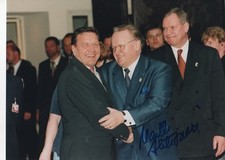 Martti Ahtisaari "Nobelpreis Frieden 2008" Autogramm signed 15x21 cm Bild 