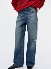 NWT H M WIDE LEG REGULAR WAIST JEANS