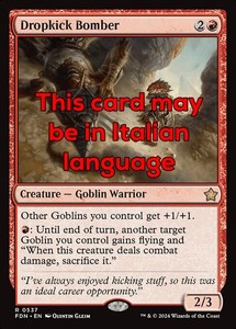 MTG DROPKICK BOMBER EXC - FLIEGENDER FUSSBALLBOMBER 537 - FDN - MAGIC