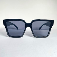 PRADA Women s Black Oversized Square Sunglasses Gray Tinted Lenses