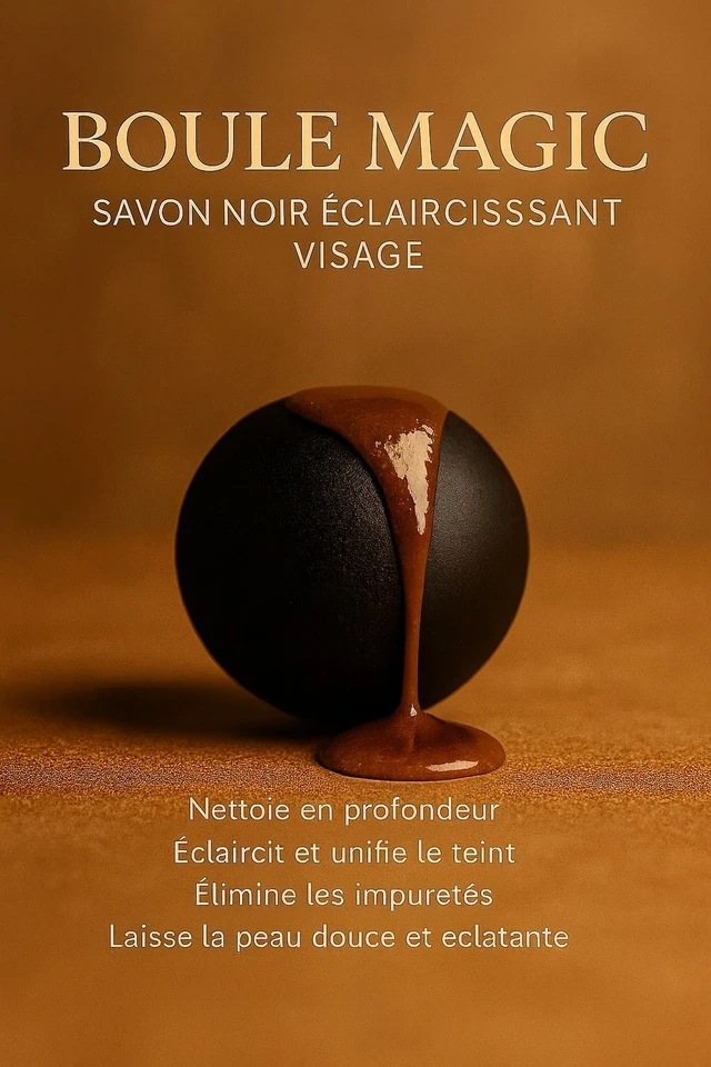 Magic Ball Lightening Black Soap - Smooth Skin, Natural Glow, Anti-Stain - Image 4 of 4