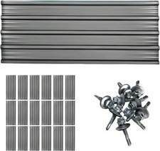 18 Pcs Metal Roofing Panels, L43.3 W17.72 Inch Corrugated Galvanized Roofing Pa