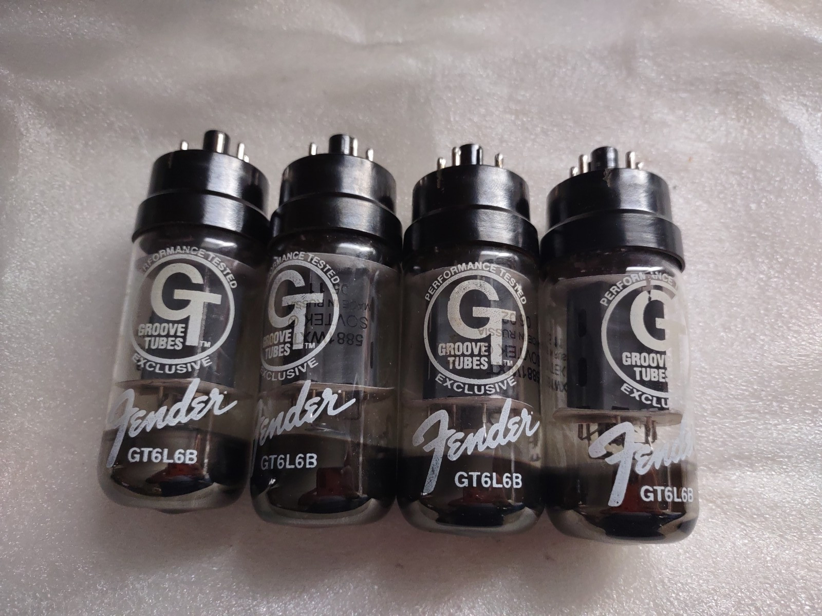 Bundle 4 FENDER Groove Tubes 6L6GC Tubes TV7-D/U Look NOS