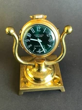Vintage Westclox Scepter Shock Resistant Pocket Watch in Brass Desk Stand. 4.5"