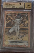 O’Neil Cruz 2022 Topps Chrome Gilded Rose Gold Auto /25 RC BGS 9.5 Auto 10