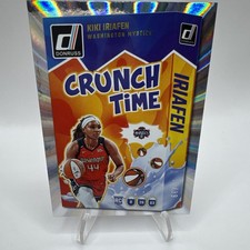 2025 Panini Donruss WNBA Kiki Iriafen Crunch Time Holo Laser /99 Mystics RC #20