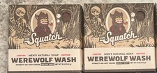 LOT of 2 Dr Squatch natural soap WEREWOLF WASH limited Halloween heavy grit 5 oz